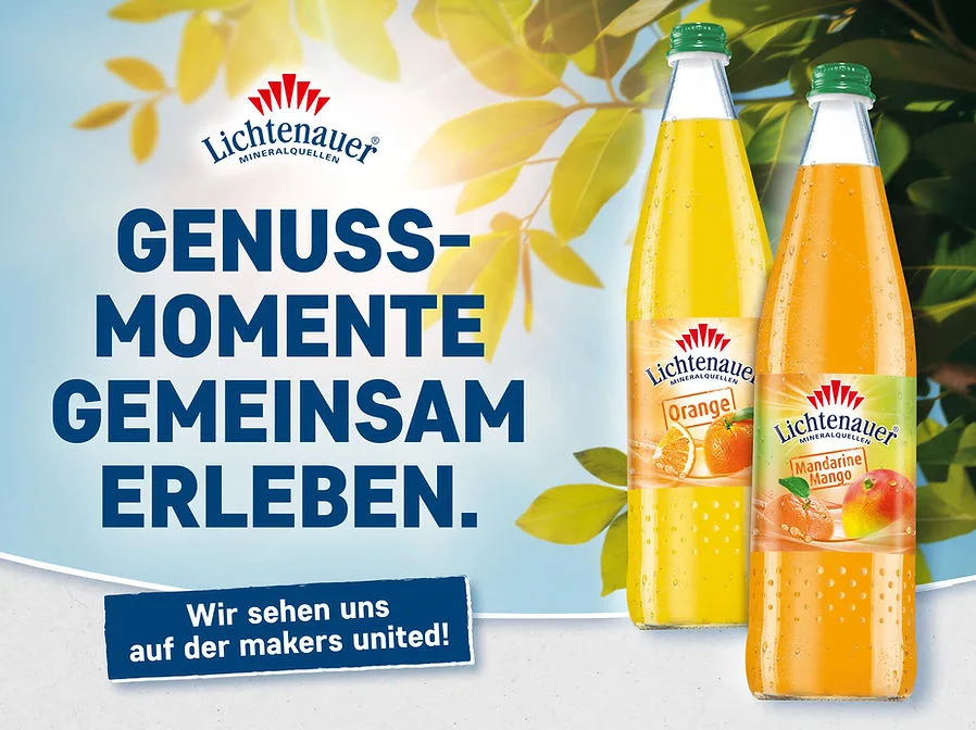Anzeige Lichtenauer Mineralquellen zur Unterstützung der makers united
